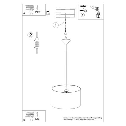 Vaikiškas pakabinamas sietynas FOOTBALL 1xE27/15W/230V diametras 40 cm futbolas