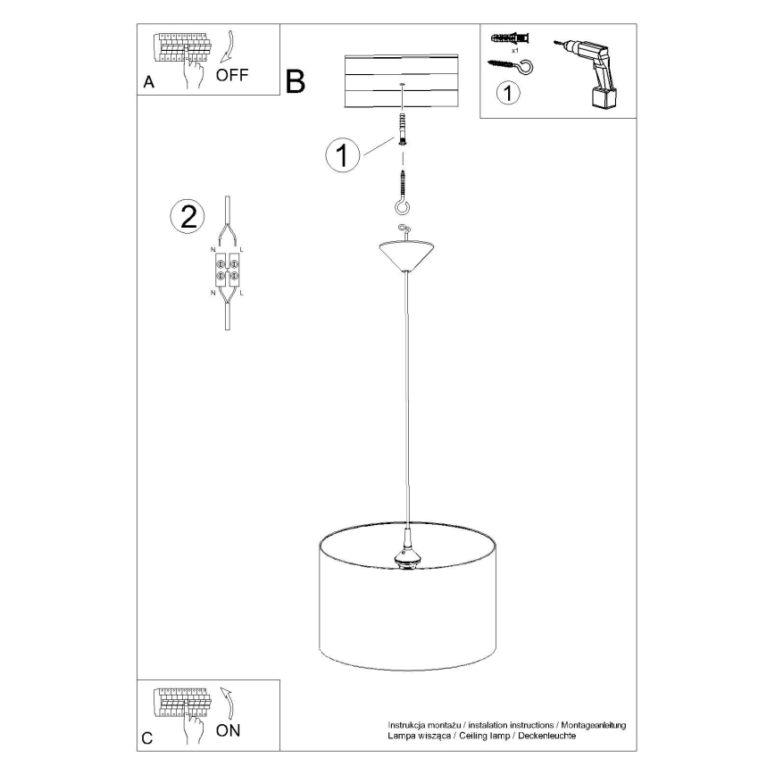 Vaikiškas pakabinamas sietynas FOOTBALL 1xE27/15W/230V diametras 40 cm futbolas