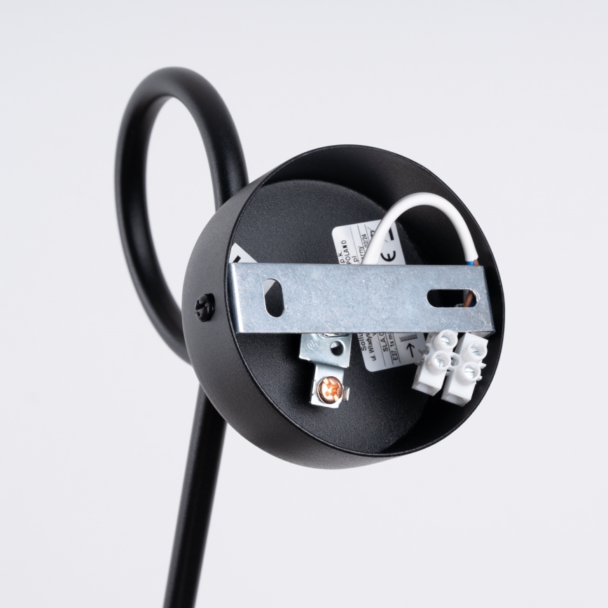 Sieninis šviestuvas LOOP 1xE27/15W/230V juoda