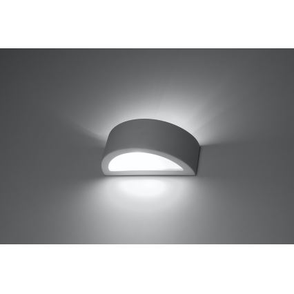 Sieninis šviestuvas ATENA 1xE27/15W/230V 20 cm balta
