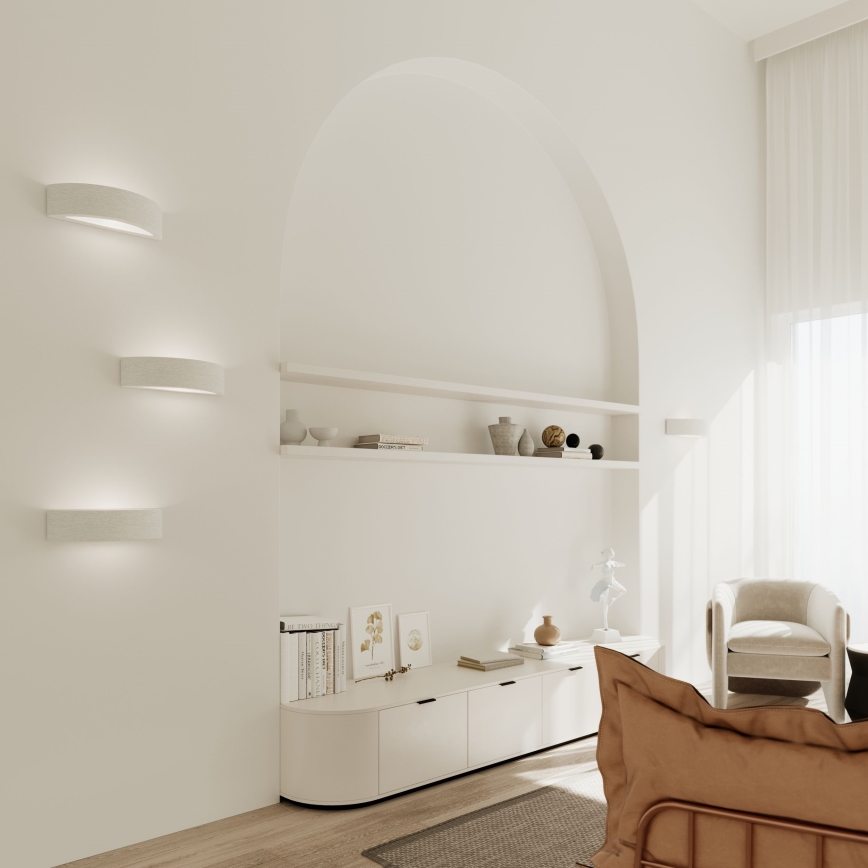 Sieninis šviestuvas ATENA 1xE27/15W/230V 20 cm balta