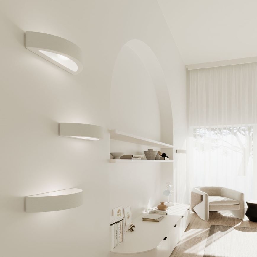 Sieninis šviestuvas ATENA 1xE27/15W/230V 20 cm balta