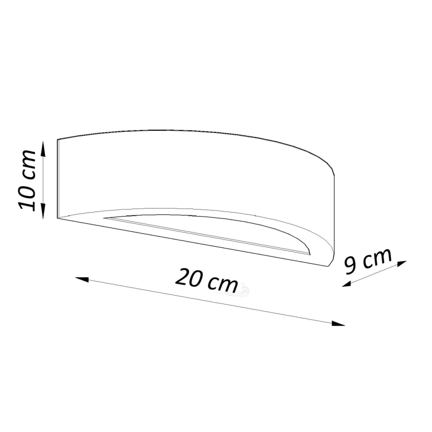 Sieninis šviestuvas ATENA 1xE27/15W/230V 20 cm balta