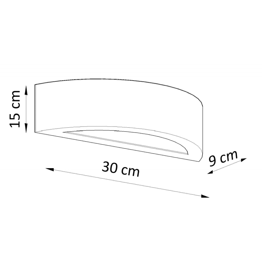 Sieninis šviestuvas ATENA 1xE27/15W/230V 30 cm balta