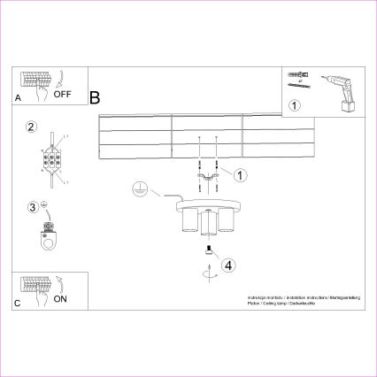 Akcentinis apšvietimas LAGOS 3xGU10/10W/230V juoda