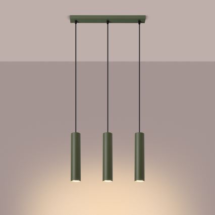 Pakabinamas sietynas LAGOS 3xGU10/10W/230V žalia