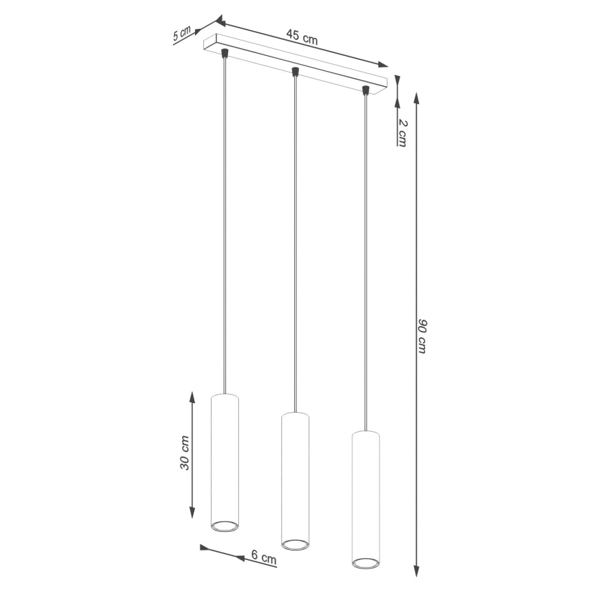 Pakabinamas sietynas LAGOS 3xGU10/10W/230V žalia
