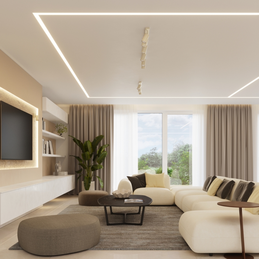 Akcentinis apšvietimas RING 6xGU10/10W/230V kreminė