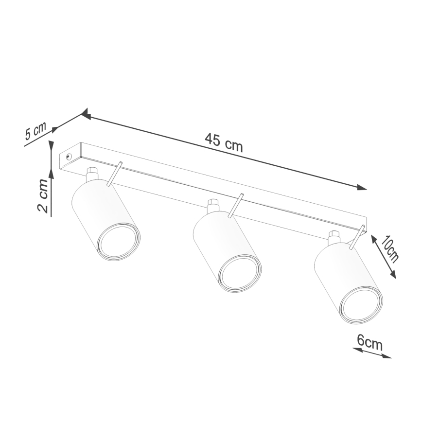Akcentinis apšvietimas RING 3xGU10/10W/230V žalia