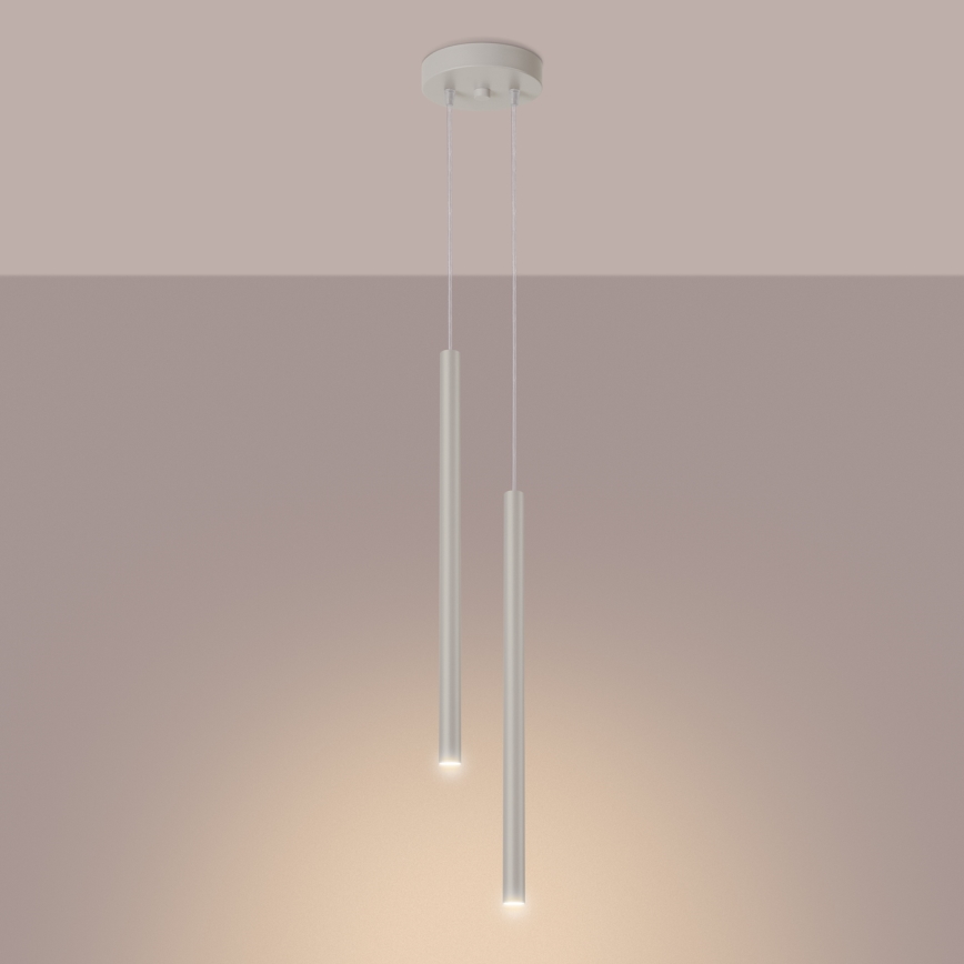 Pakabinamas sietynas PASTELO 2xG9/8W/230V kreminė