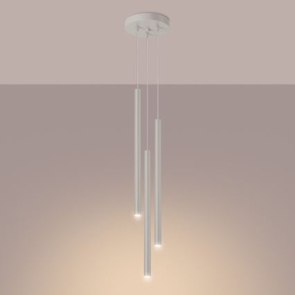 Pakabinamas sietynas PASTELO 3xG9/8W/230V kreminė