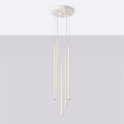 Pakabinamas sietynas PASTELO 5xG9/8W/230V kreminė