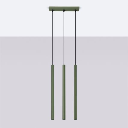 Pakabinamas sietynas PASTELO 3xG9/8W/230V žalia