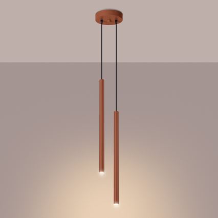 Pakabinamas sietynas PASTELO 2xG9/8W/230V raudona
