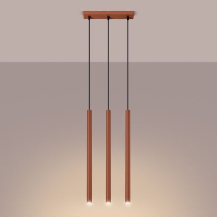 Pakabinamas sietynas PASTELO 3xG9/8W/230V raudona