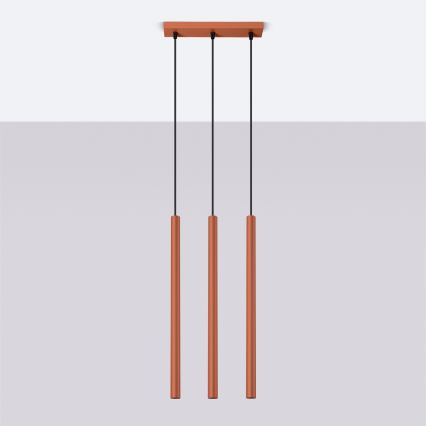 Pakabinamas sietynas PASTELO 3xG9/8W/230V raudona