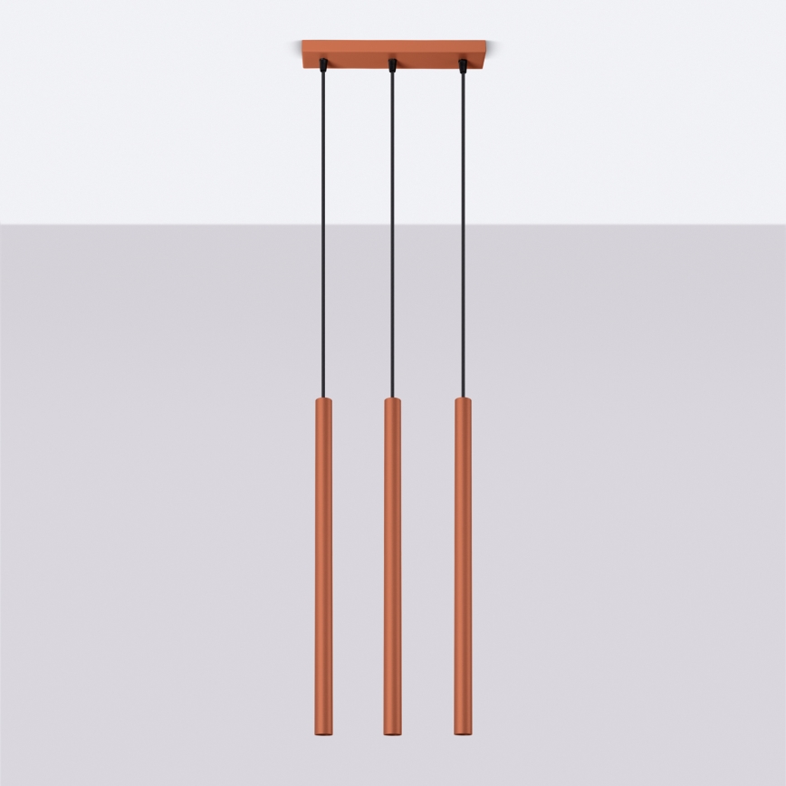 Pakabinamas sietynas PASTELO 3xG9/8W/230V raudona