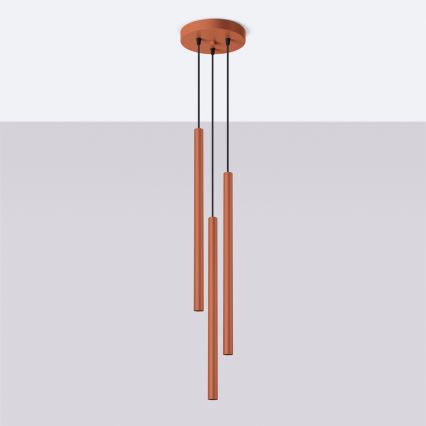 Pakabinamas sietynas PASTELO 3xG9/8W/230V raudona