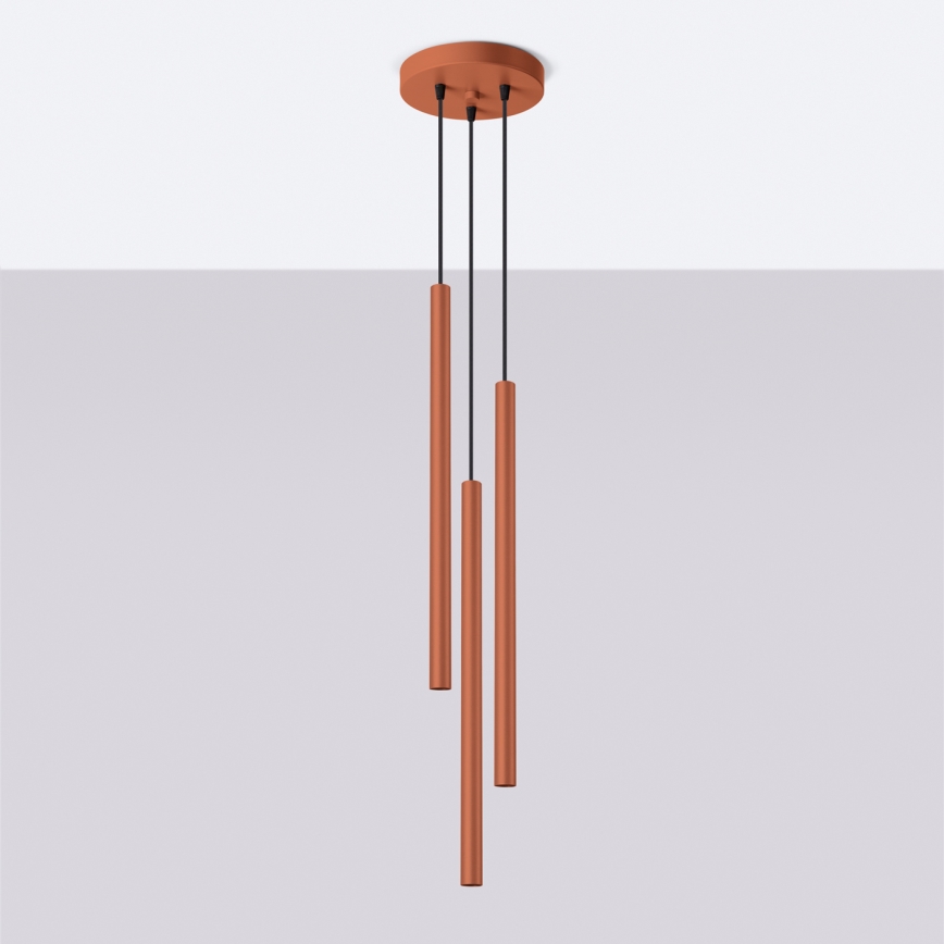 Pakabinamas sietynas PASTELO 3xG9/8W/230V raudona