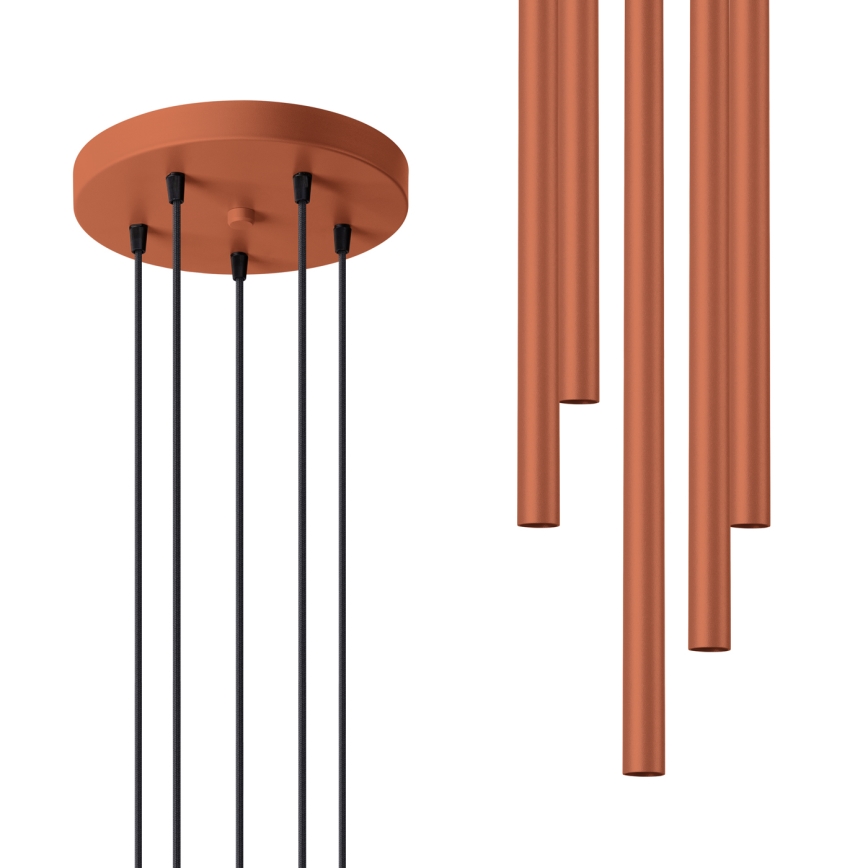 Pakabinamas sietynas PASTELO 5xG9/8W/230V raudona