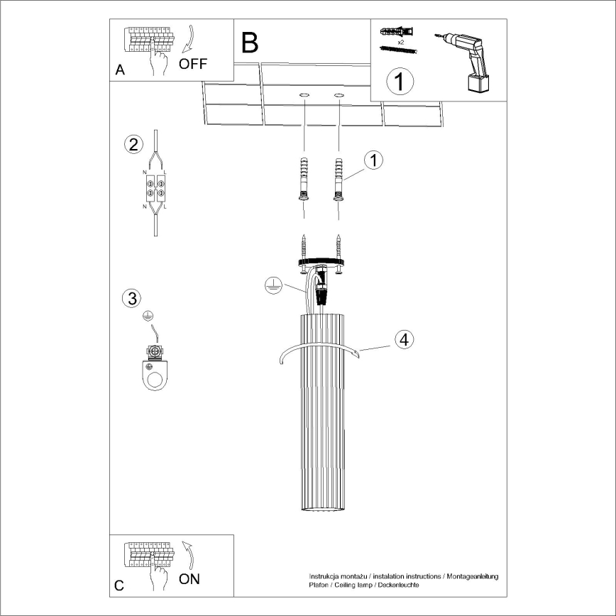 Akcentinis apšvietimas KARBON 1xGU10/10W/230V 40 cm auksas