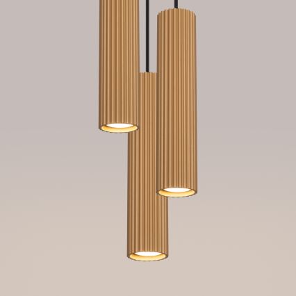 Pakabinamas sietynas KARBON 3xGU10/10W/230V auksas