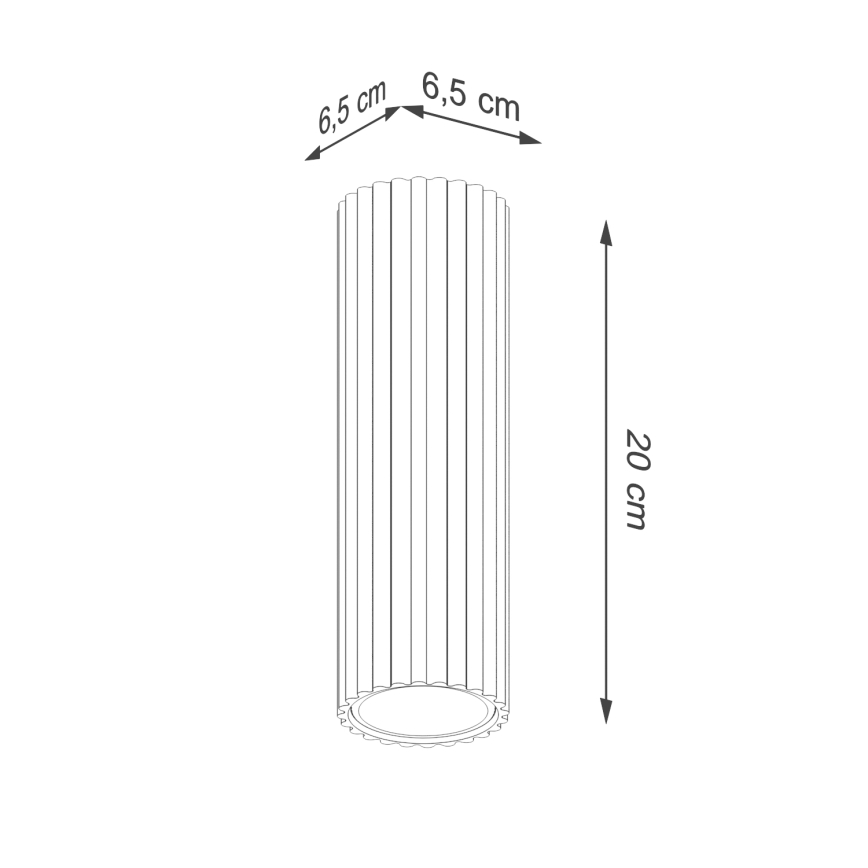 Akcentinis apšvietimas KARBON 1xGU10/10W/230V 20 cm juoda