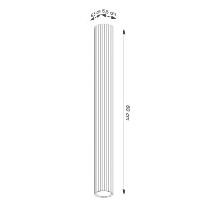 Akcentinis apšvietimas KARBON 1xGU10/10W/230V 60 cm juoda