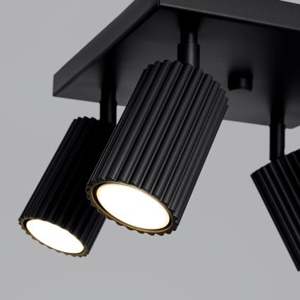 Akcentinis apšvietimas KARBON 4xGU10/10W/230V juoda