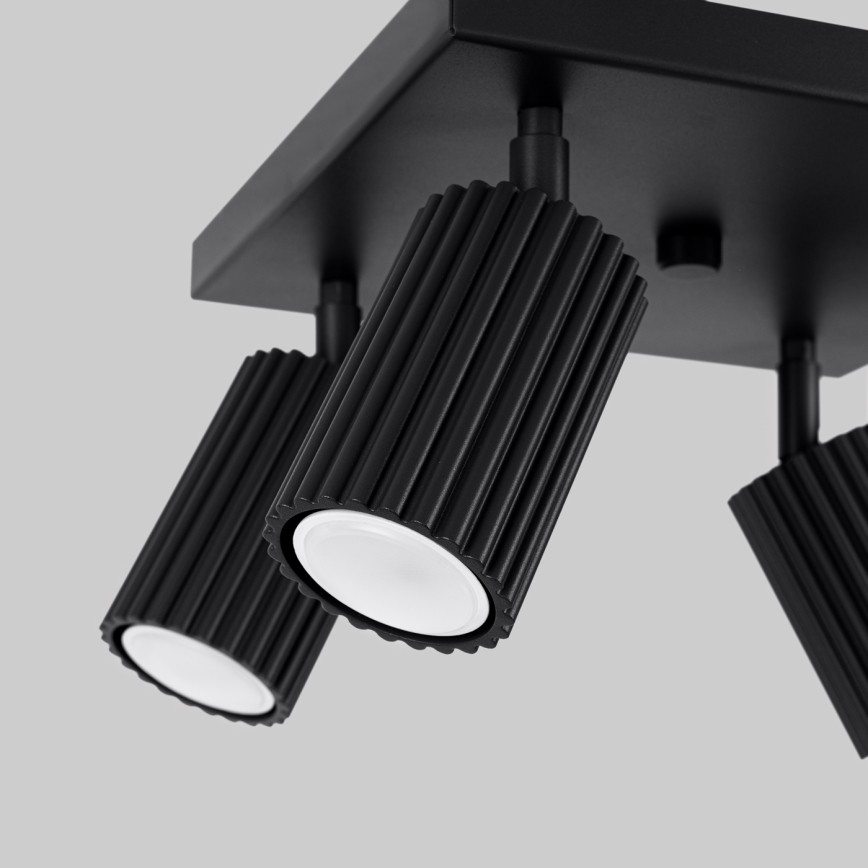 Akcentinis apšvietimas KARBON 4xGU10/10W/230V juoda