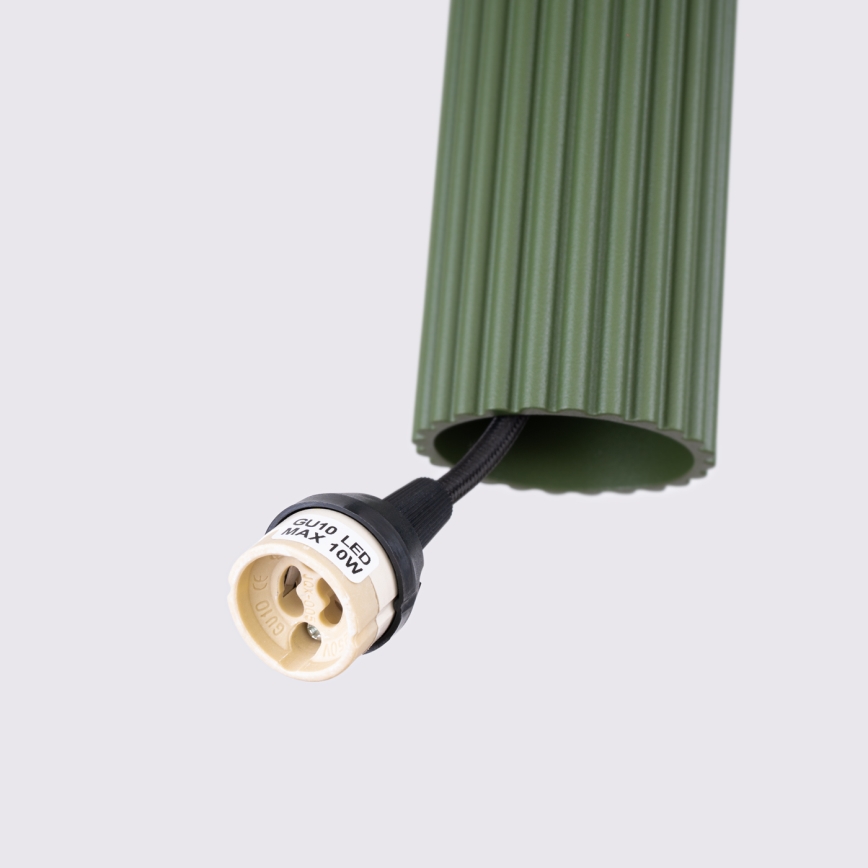 Pakabinamas sietynas KARBON 1xGU10/10W/230V žalia