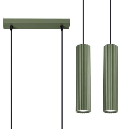 Pakabinamas sietynas KARBON 2xGU10/10W/230V žalia