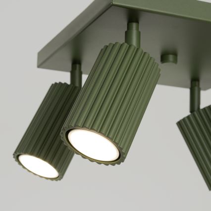 Akcentinis apšvietimas KARBON 4xGU10/10W/230V žalia