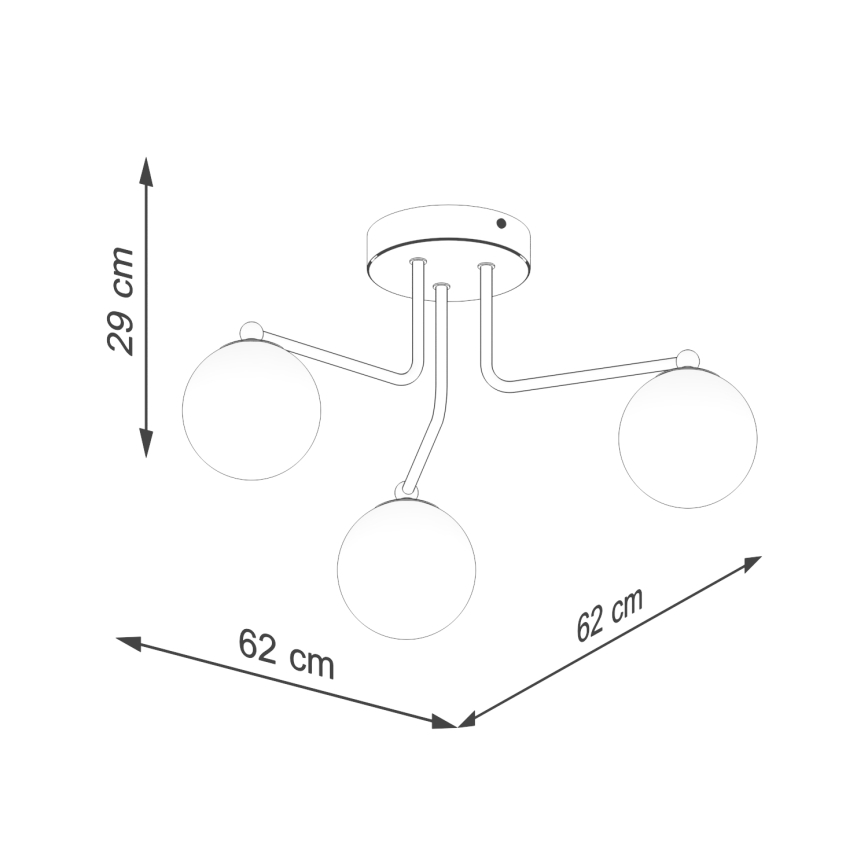 Sietynas ant stulpo ASTRAL 3xG9/8W/230V balta