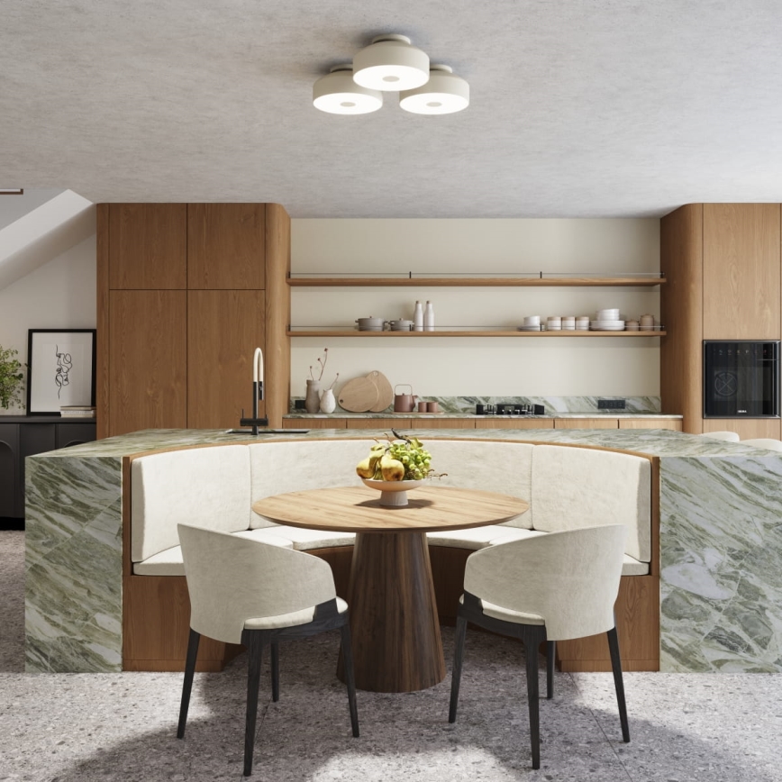 Lubinis šviestuvas OMIQ 4xE27/15W/230V, skersmuo 30 cm, kremo spalvos