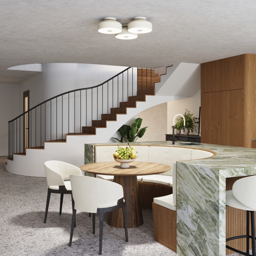 Lubinis šviestuvas OMIQ 4xE27/15W/230V, skersmuo 30 cm, kremo spalvos