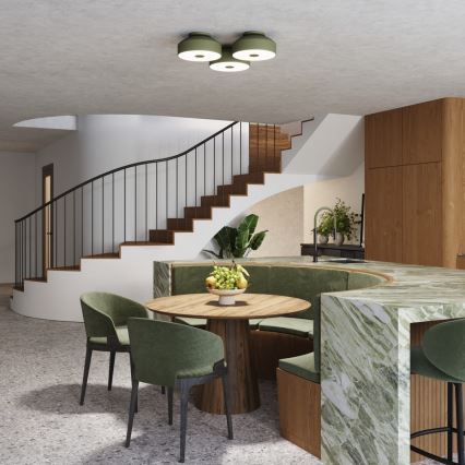 Lubinis šviestuvas OMIQ 4xE27/15W/230V skersmuo 30 cm žalias