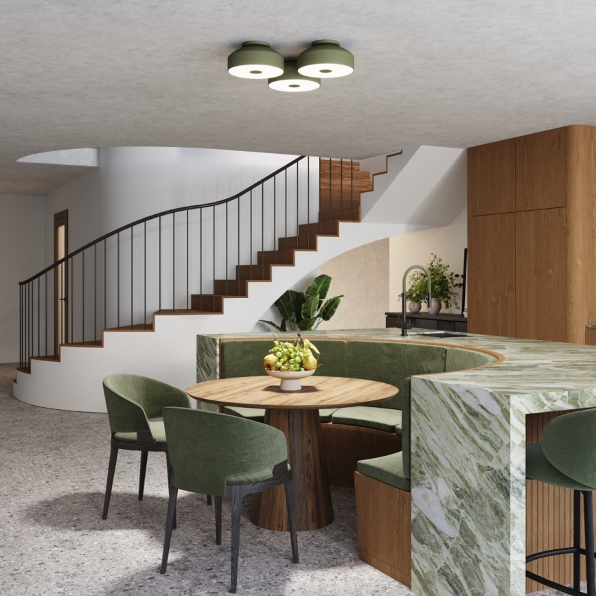 Lubinis šviestuvas OMIQ 4xE27/15W/230V skersmuo 30 cm žalias