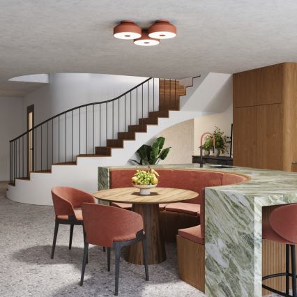 Lubinis šviestuvas OMIQ 4xE27/15W/230V, skersmuo 30 cm, raudonas