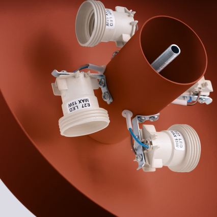 Lubinis šviestuvas OMIQ 4xE27/15W/230V, skersmuo 30 cm, raudonas