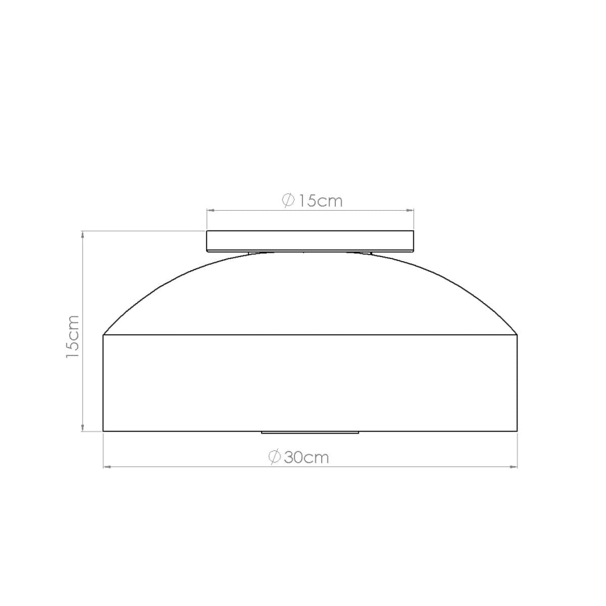 Lubinis šviestuvas OMIQ 4xE27/15W/230V, skersmuo 30 cm, raudonas