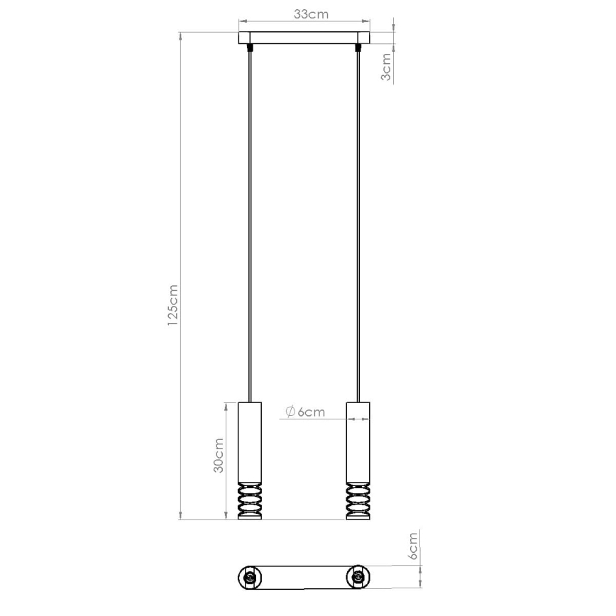 Pakabinamas sietynas LAMI 2xGU10/10W/230V balta