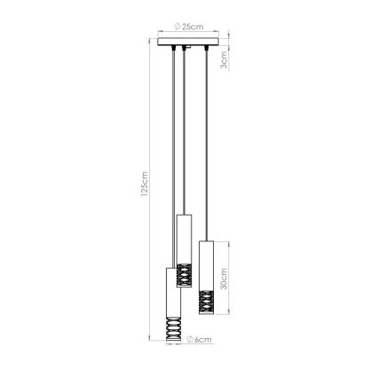 Pakabinamas sietynas LAMI 3xGU10/10W/230V balta
