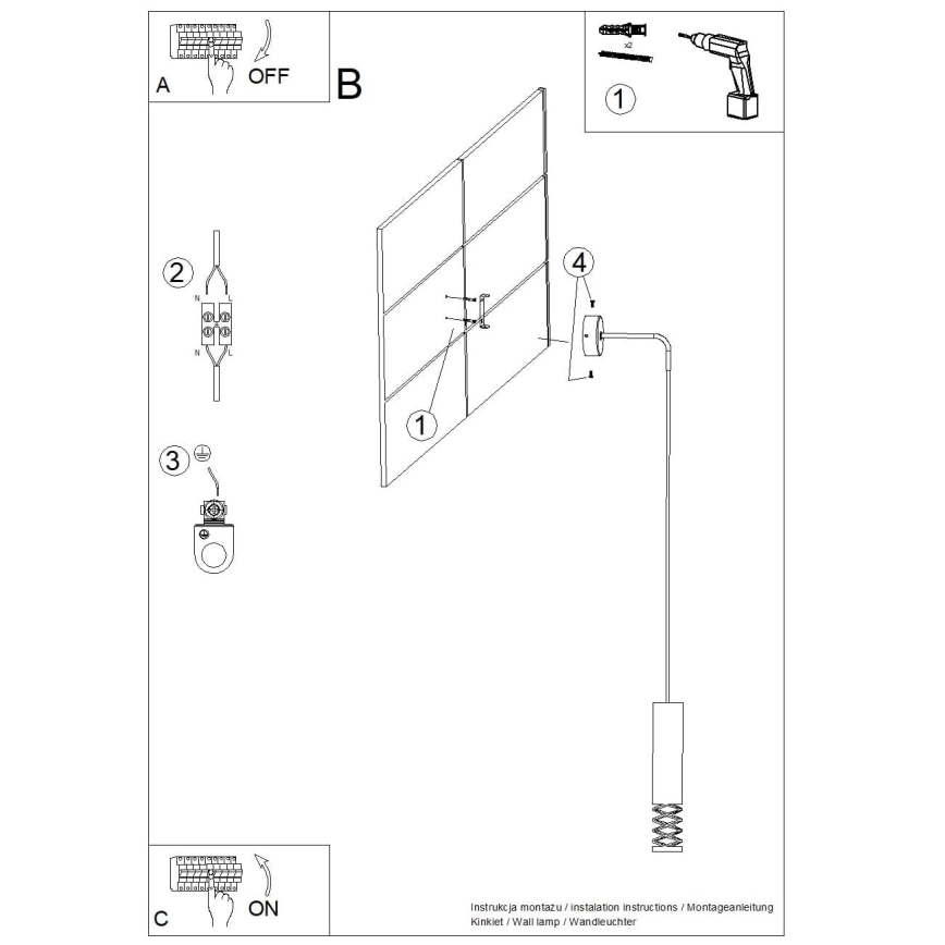 Sieninis šviestuvas LAMI 1xGU10/10W/230V balta