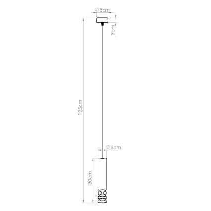 Pakabinamas sietynas LIRO 1xGU10/10W/230V balta