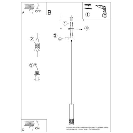 Pakabinamas sietynas LIRO 1xGU10/10W/230V balta
