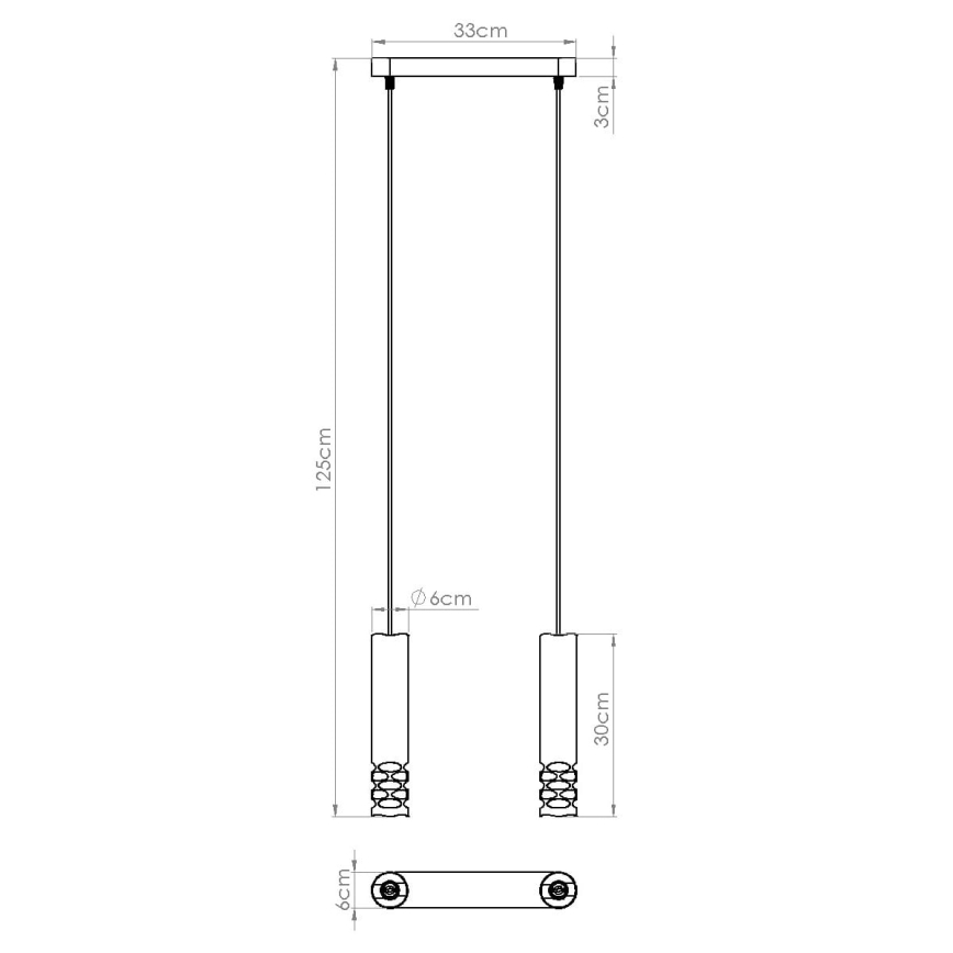 Pakabinamas sietynas LIRO 2xGU10/10W/230V balta