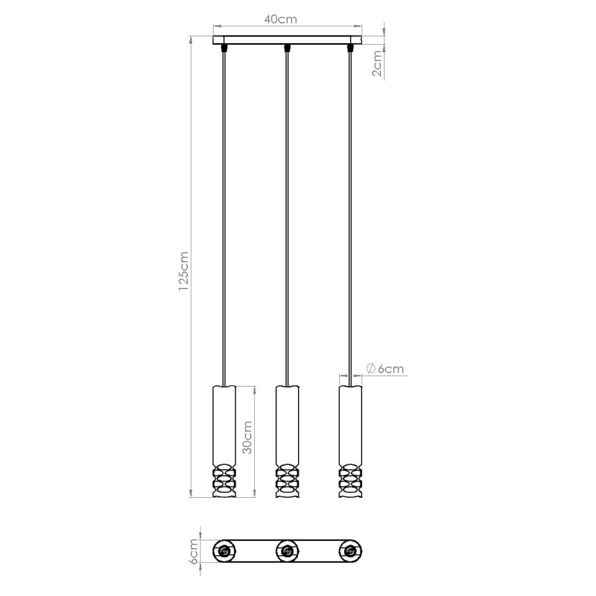 Pakabinamas sietynas LIRO 3xGU10/10W/230V balta