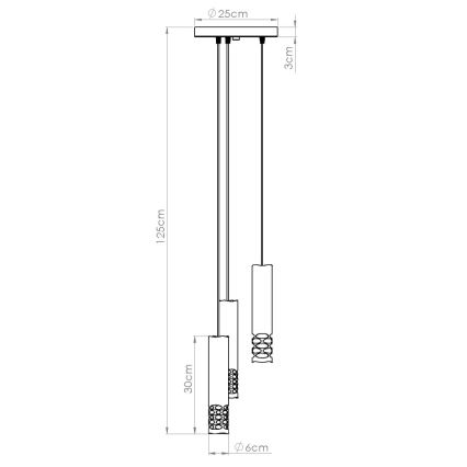 Pakabinamas sietynas LIRO 3xGU10/10W/230V balta