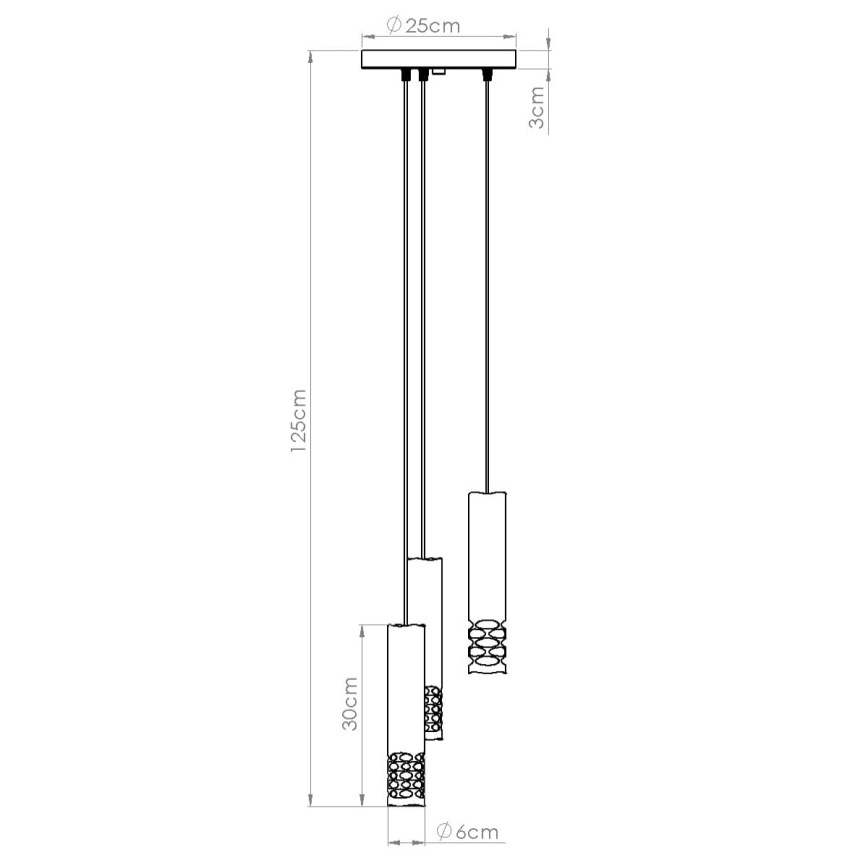 Pakabinamas sietynas LIRO 3xGU10/10W/230V balta